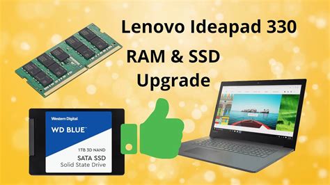 Lenovo Ideapad 330 Memory & SSD Upgrade .